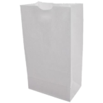 25 lb White Paper Bags