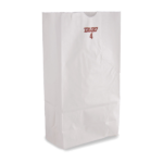 4 lb. White Paper Bag