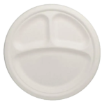 9 Inch 3 Compartment Bagasse Plates