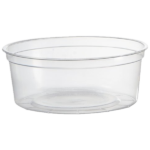 8 oz Clear Round Deli Containers and Lids