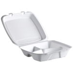 3 Compartment Foam Hinged Lid, Medium