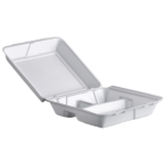 3 Compartment Foam Hinged Lid, Large