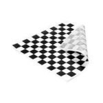 Black & White Checkered Wax Paper (12x12)
