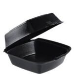 Foam Hinged Black 6x6x3 Single Compartment