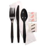 Heavy Weight Cutlery Kits (Black)
