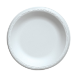 White Foam Plates, 6 inch