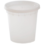 24 oz Plastic Soup Container With Lids
