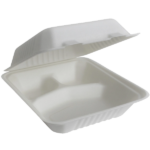 9x9 Fiber Hinged Lid 3 Compartment